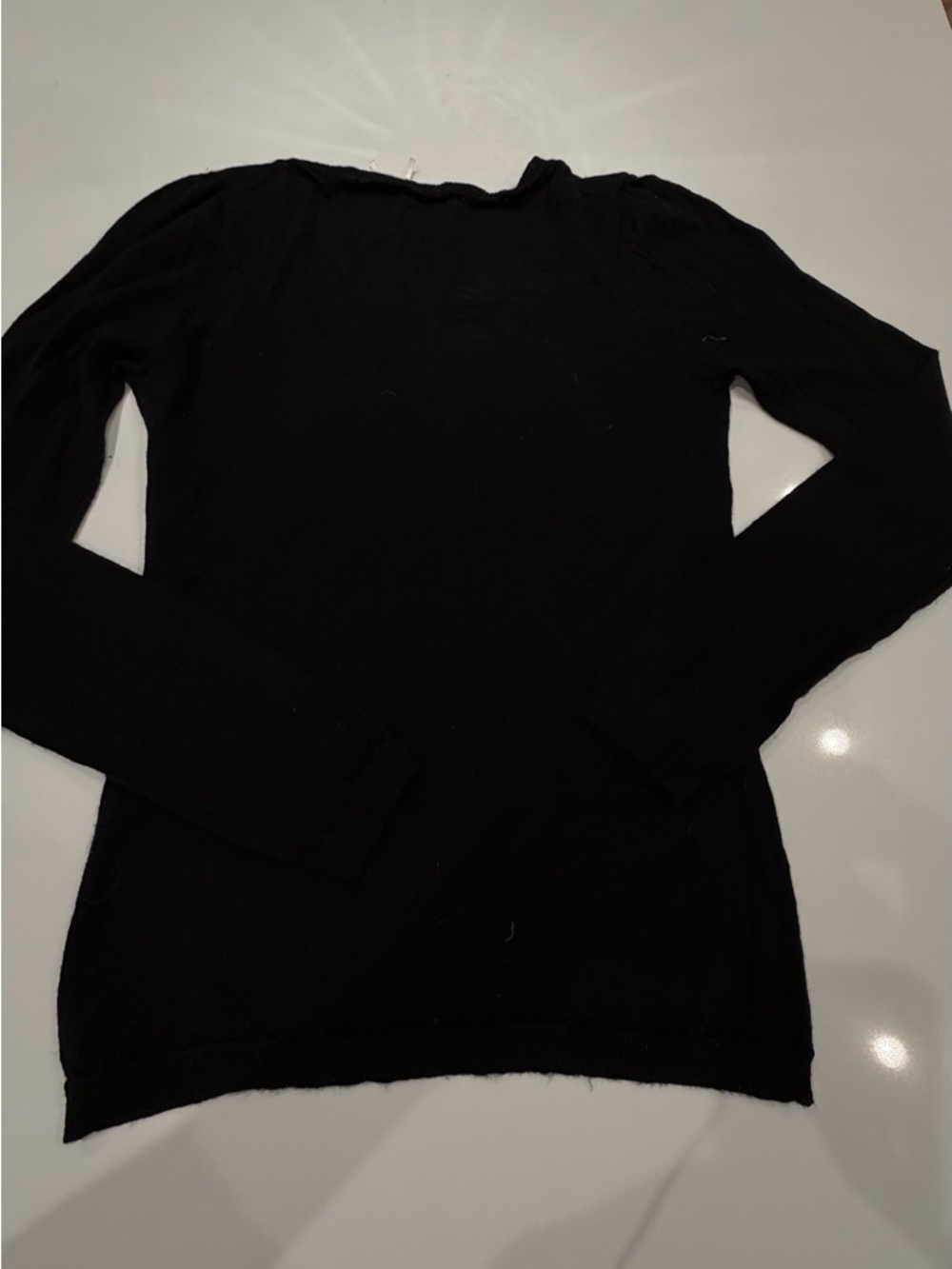 BCBGMaxAzria Black Knit Top with Branded Neck Tag